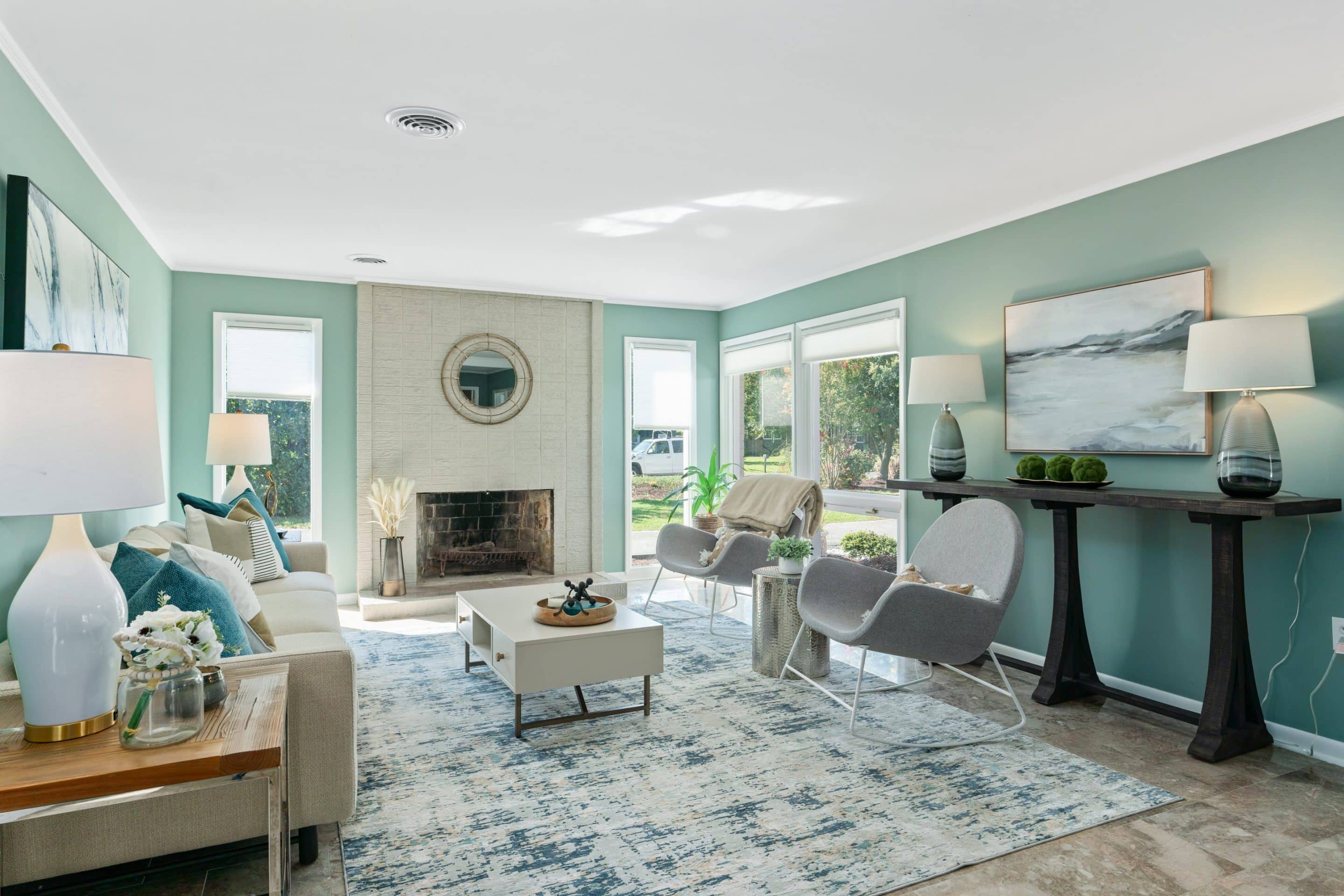 Coastal Blue Living Room 